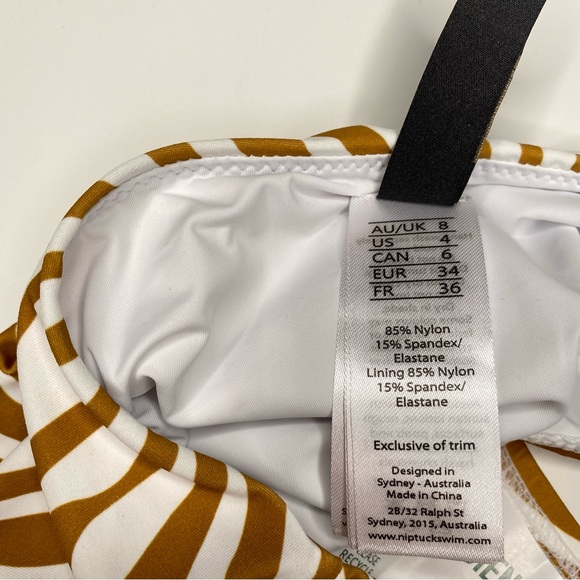 Niptuck Swim Natural Zebra Stripe Bikini Bottoms NWT - Picture 7 of 10